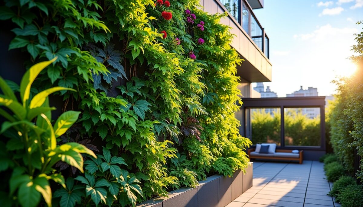 Créez un mur végétal extérieur sans entretien : nos astuces pour un espace verdoyant et facile à vivre