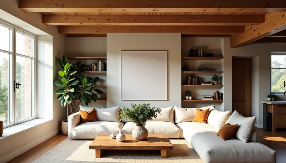 Poutres peintes en lin : une touche élégante et naturelle pour votre intérieur ?