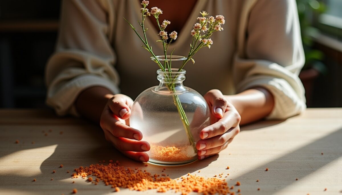 Astuces créatives pour sublimer un vase transparent avec du sable coloré